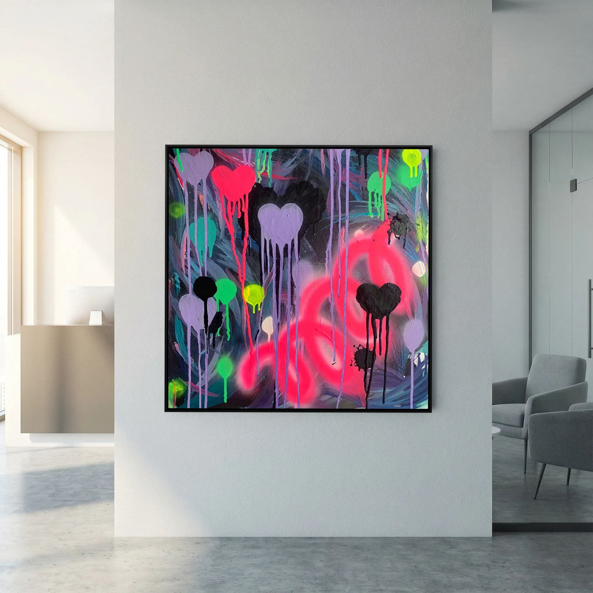 DRIPPING HEARTS (2021) CANVAS PRINT  