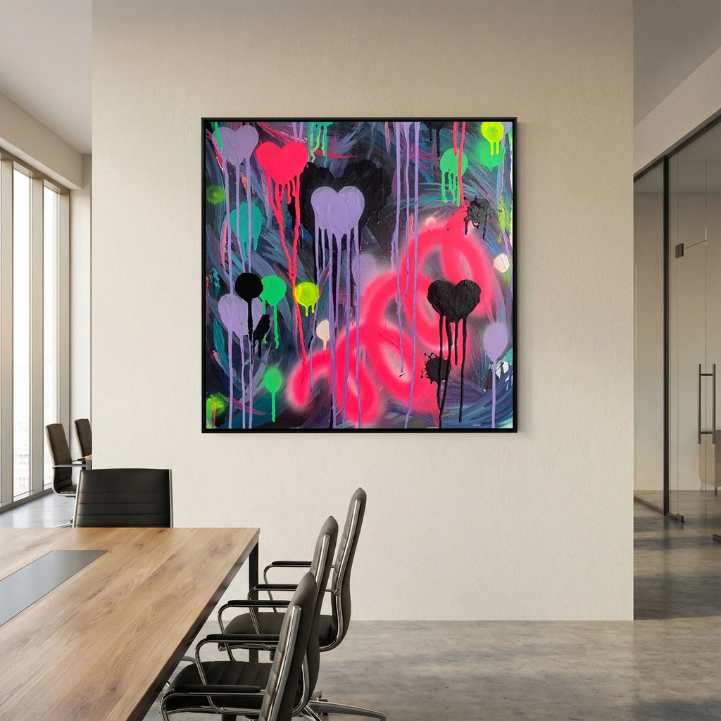 DRIPPING HEARTS (2021) CANVAS PRINT  