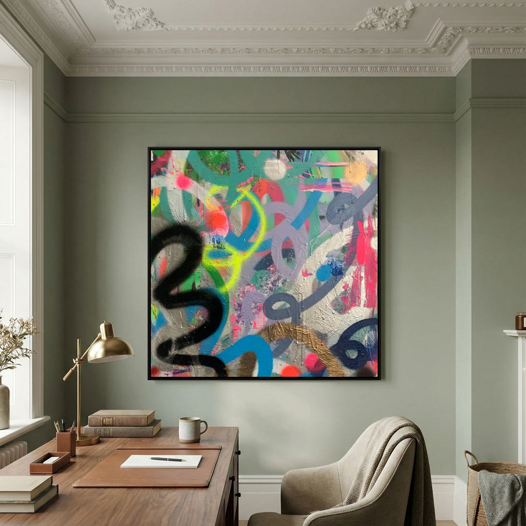 RIOT PRINT ON CANVAS  