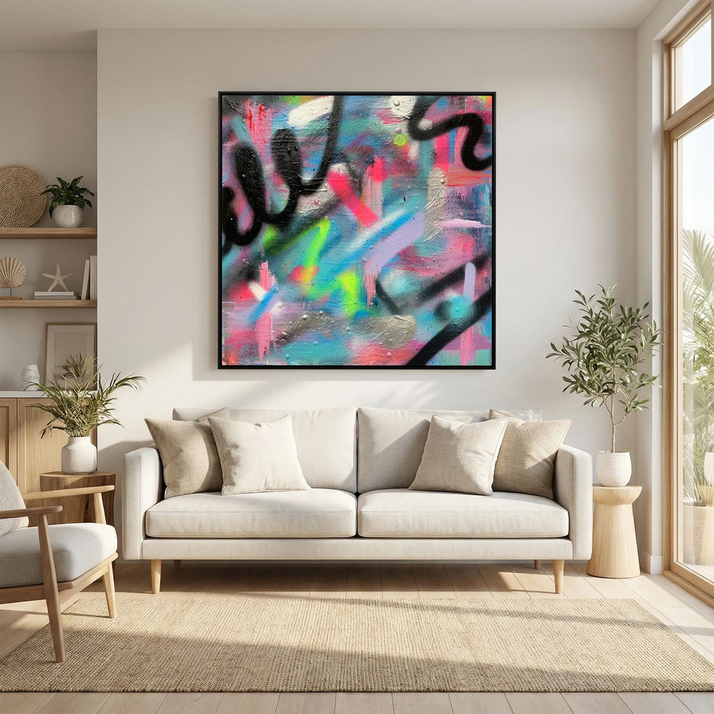 CONFETTI PRINT ON CANVAS 