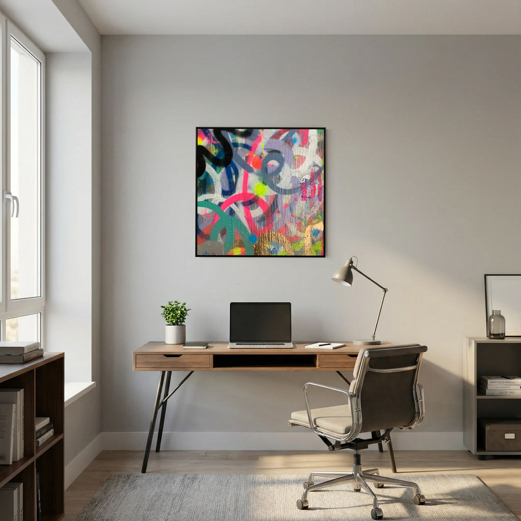 NEON FEEDBACK PRINT ON CANVAS  