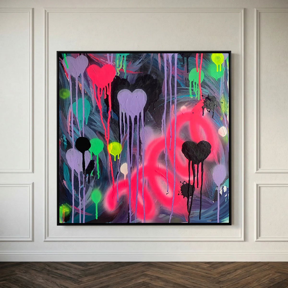 DRIPPING HEARTS (2021) CANVAS PRINT  
