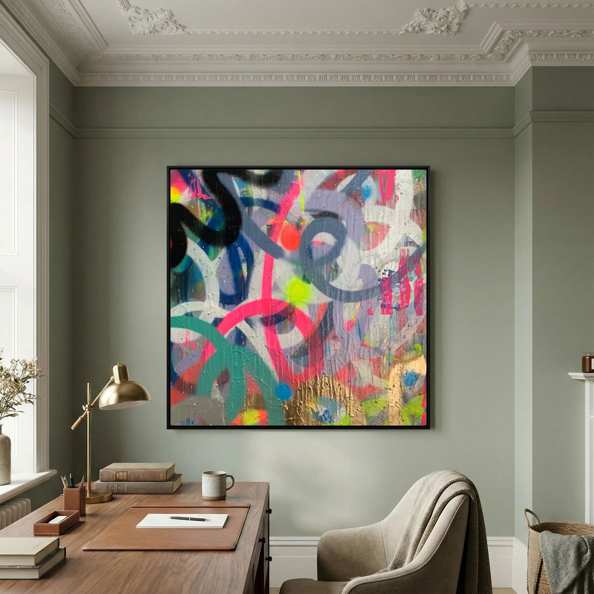 NEON FEEDBACK PRINT ON CANVAS  