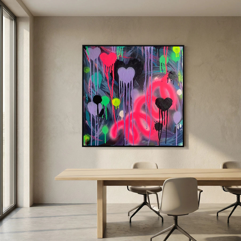 DRIPPING HEARTS (2021) CANVAS PRINT  