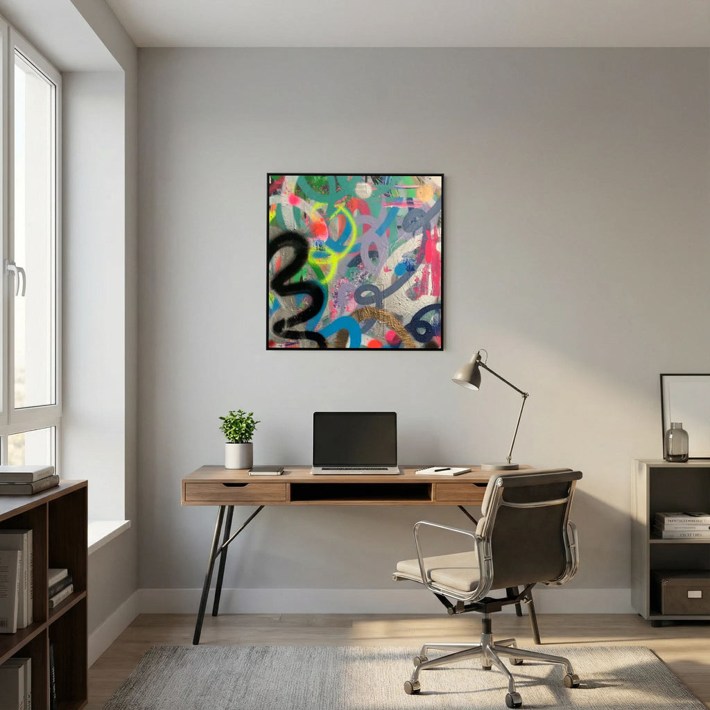 RIOT PRINT ON CANVAS  