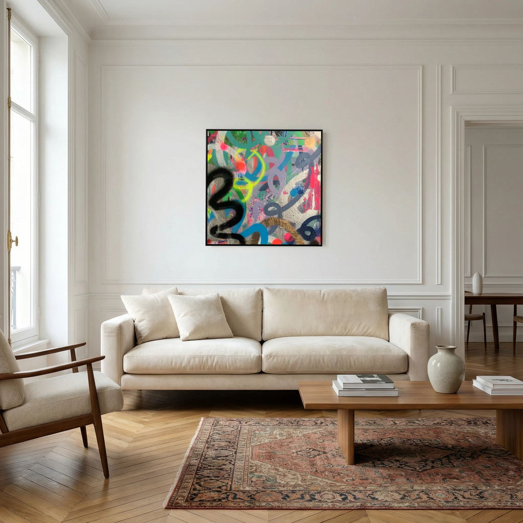 RIOT PRINT ON CANVAS  