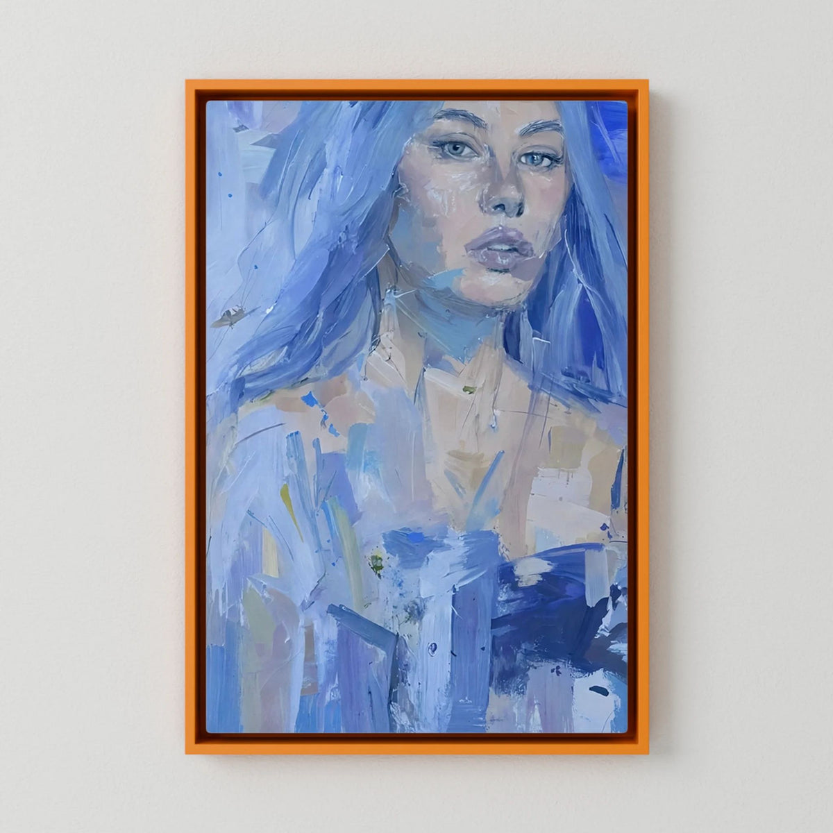 MAYA IN BLUE PRINT ON CANVAS
