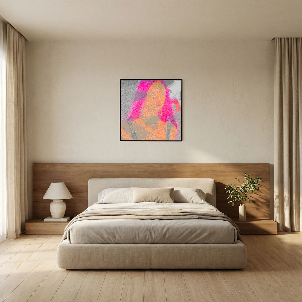 Santa Monica Fuchsia Print on Canvas