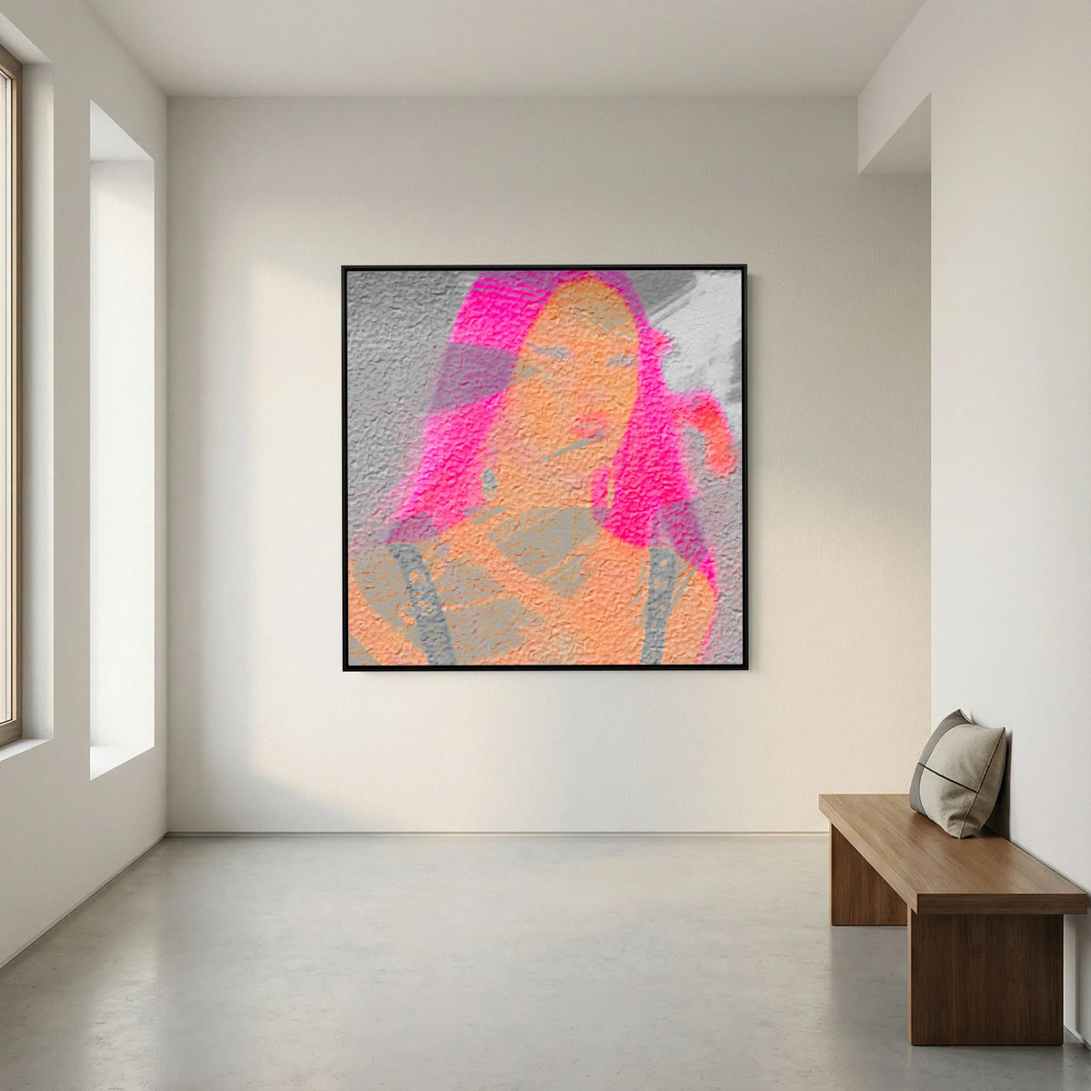 Santa Monica Fuchsia Print on Canvas