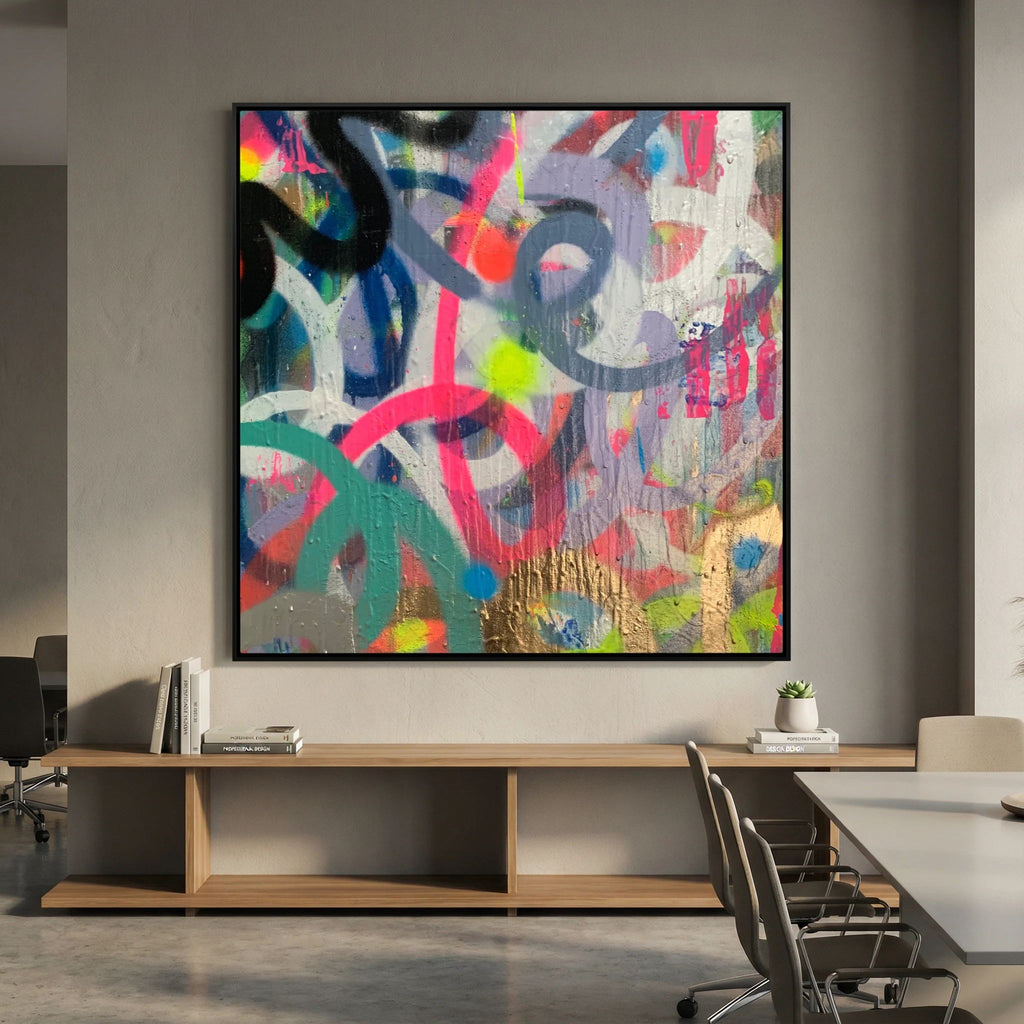 NEON FEEDBACK PRINT ON CANVAS  