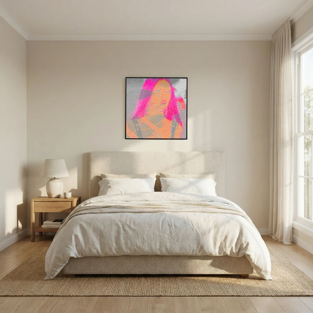 Santa Monica Fuchsia Print on Canvas