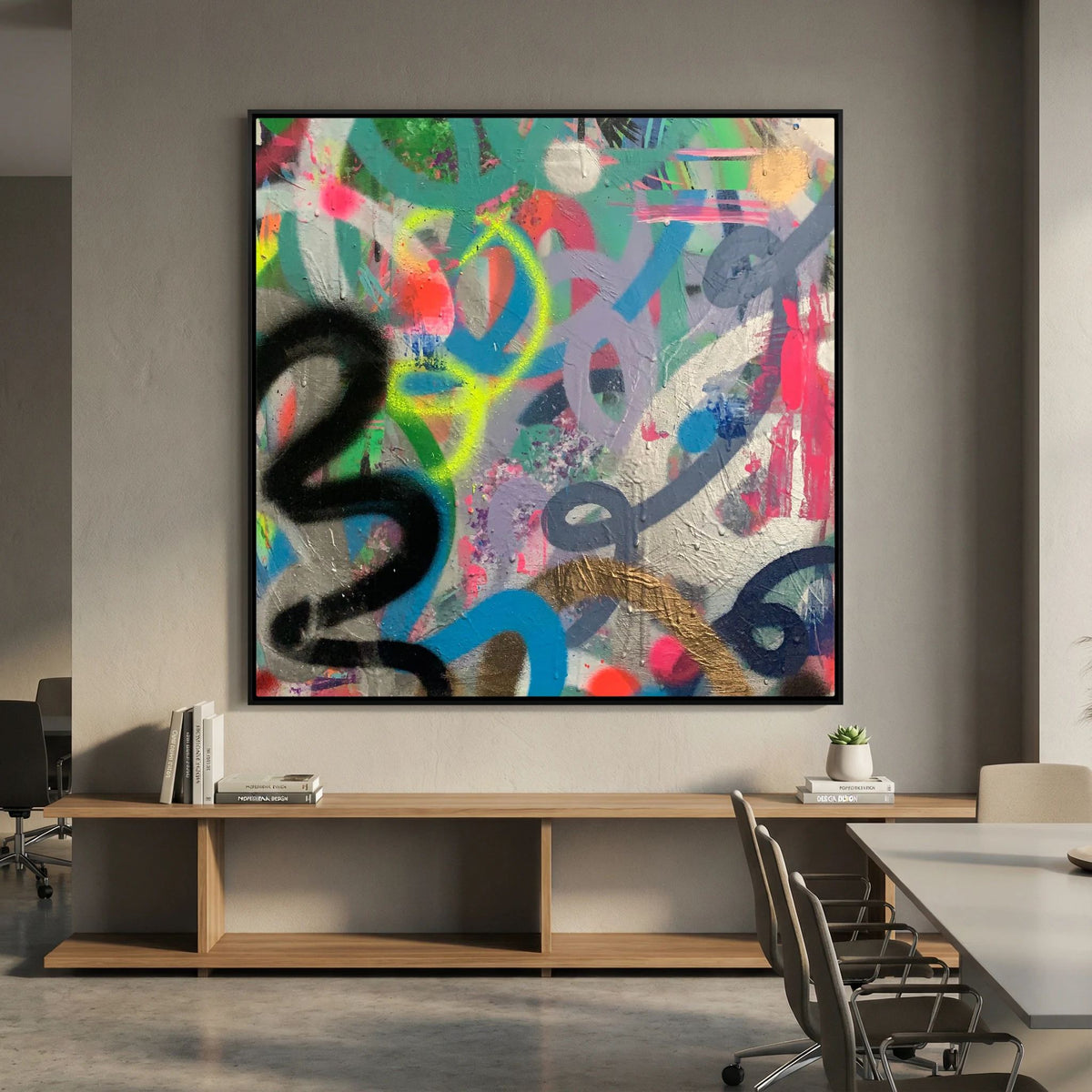 RIOT PRINT ON CANVAS  