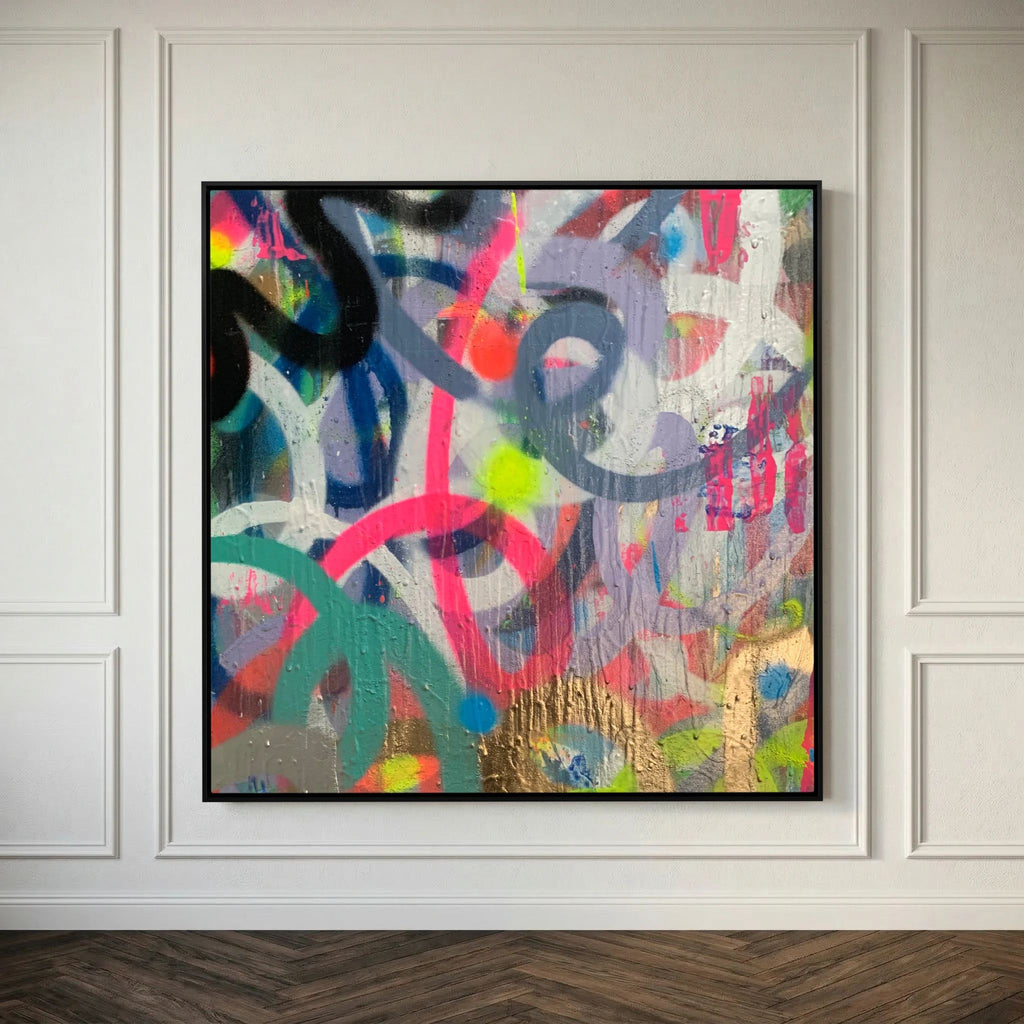 NEON FEEDBACK PRINT ON CANVAS  