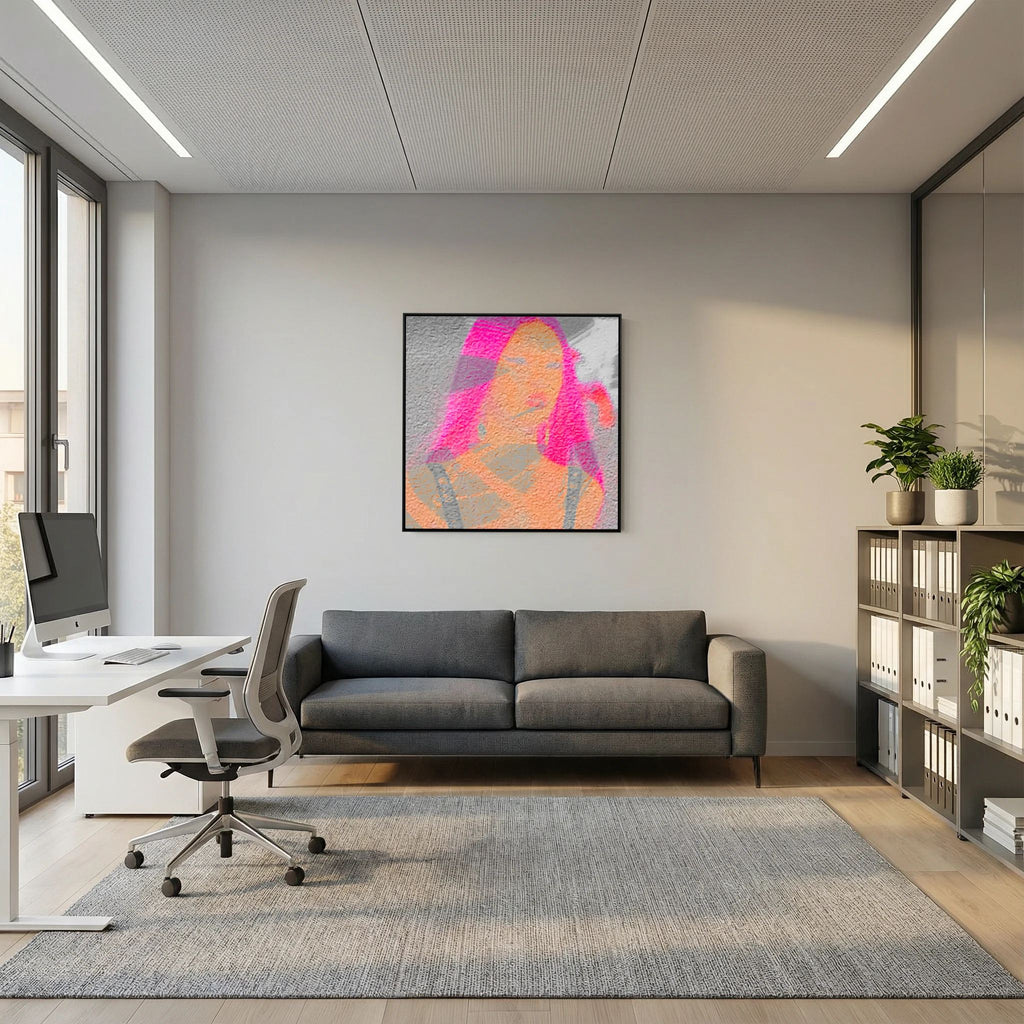 Santa Monica Fuchsia Print on Canvas