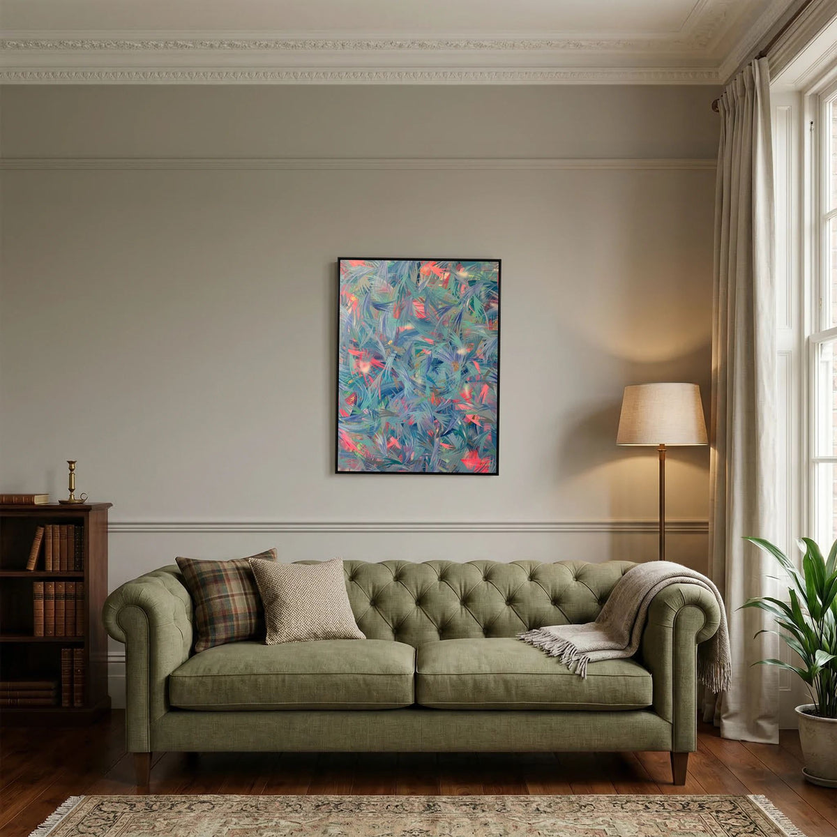 BLUE FEATHERS (2021) CANVAS PRINT 