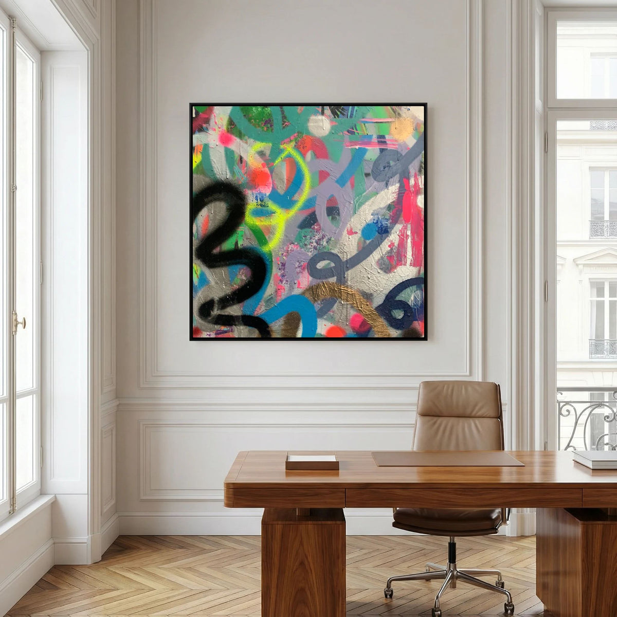 RIOT PRINT ON CANVAS  