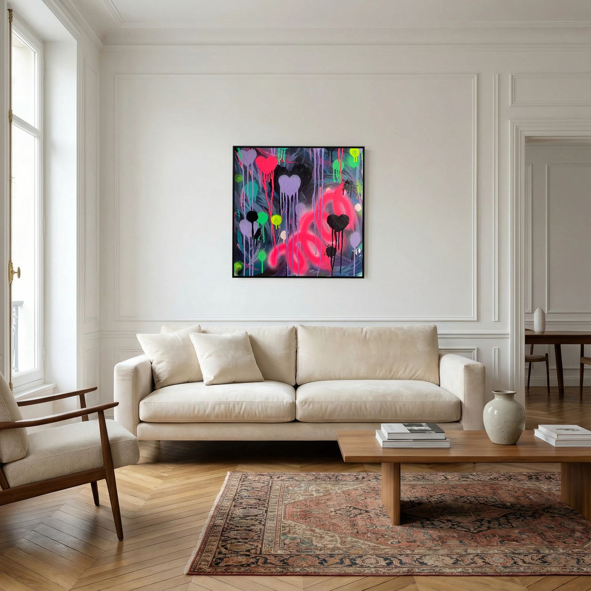 DRIPPING HEARTS (2021) CANVAS PRINT  