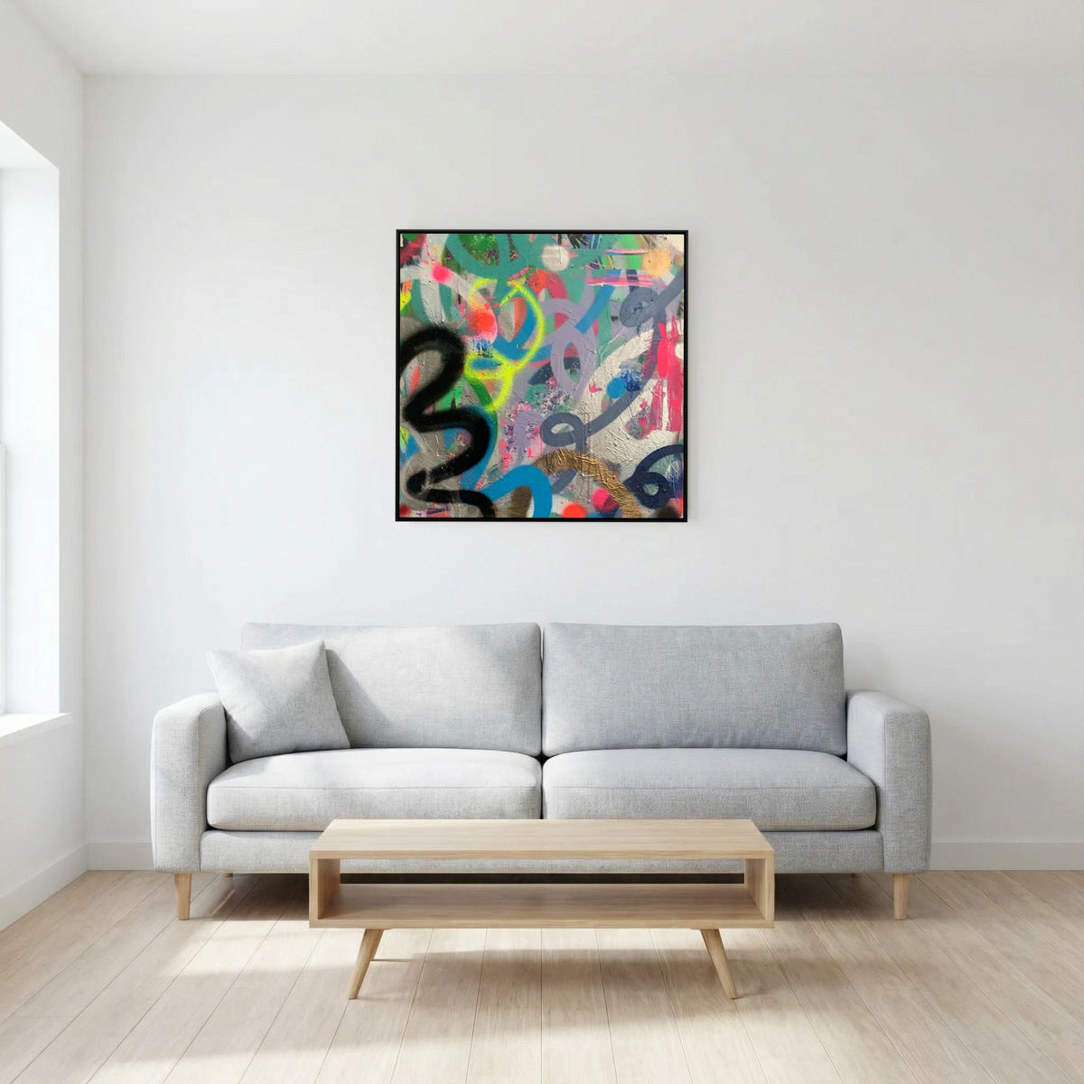 RIOT PRINT ON CANVAS  