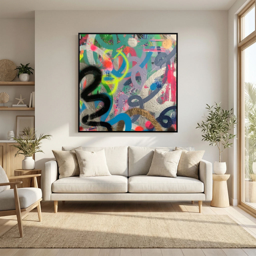RIOT PRINT ON CANVAS  