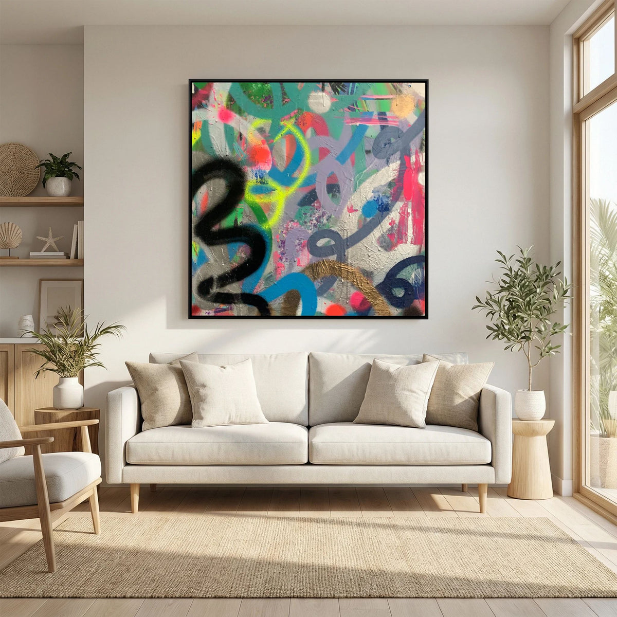 RIOT PRINT ON CANVAS  