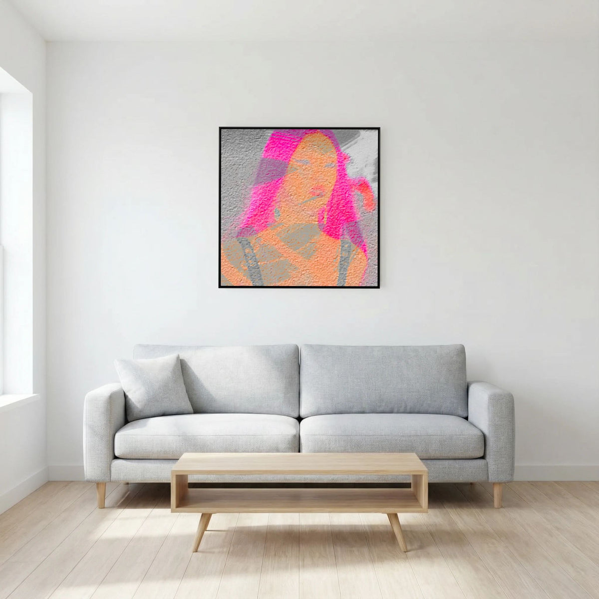 Santa Monica Fuchsia Print on Canvas