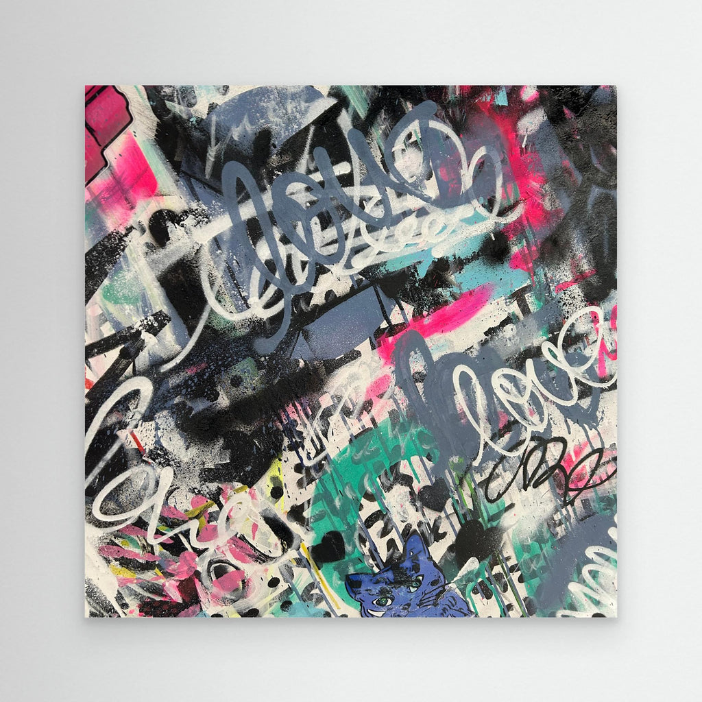 F**K I LOVE MY CAT PRINT ON CANVAS