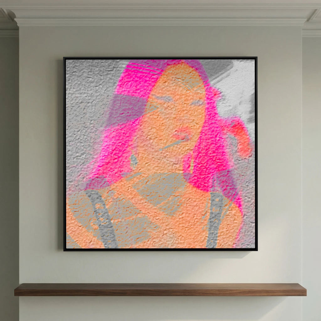 Santa Monica Fuchsia Print on Canvas