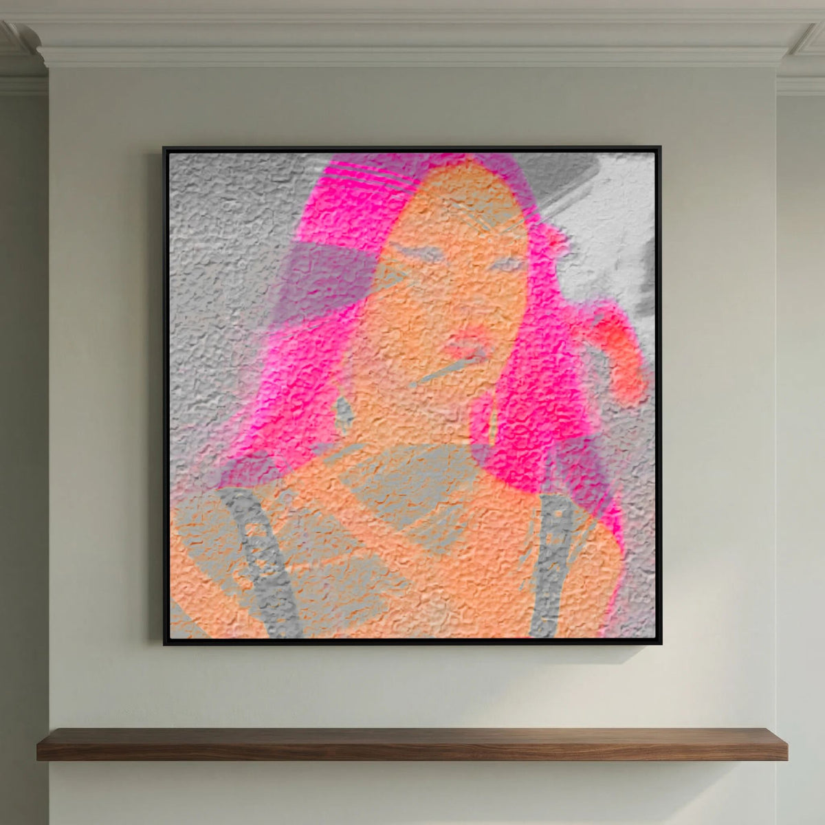 Santa Monica Fuchsia Print on Canvas
