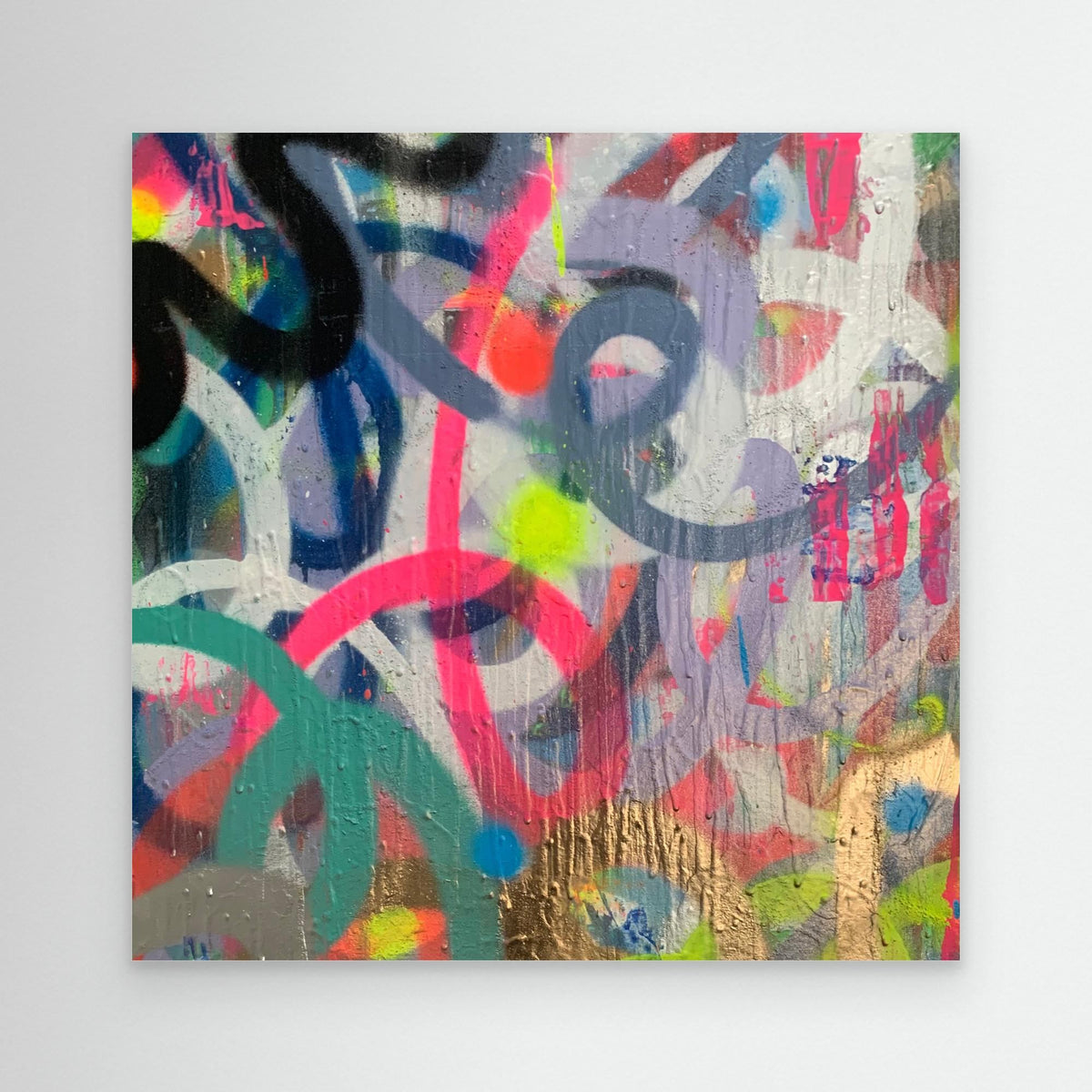 NEON FEEDBACK PRINT ON CANVAS  