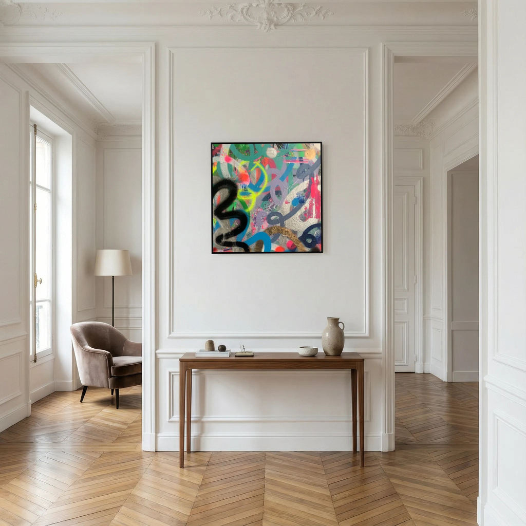 RIOT PRINT ON CANVAS  