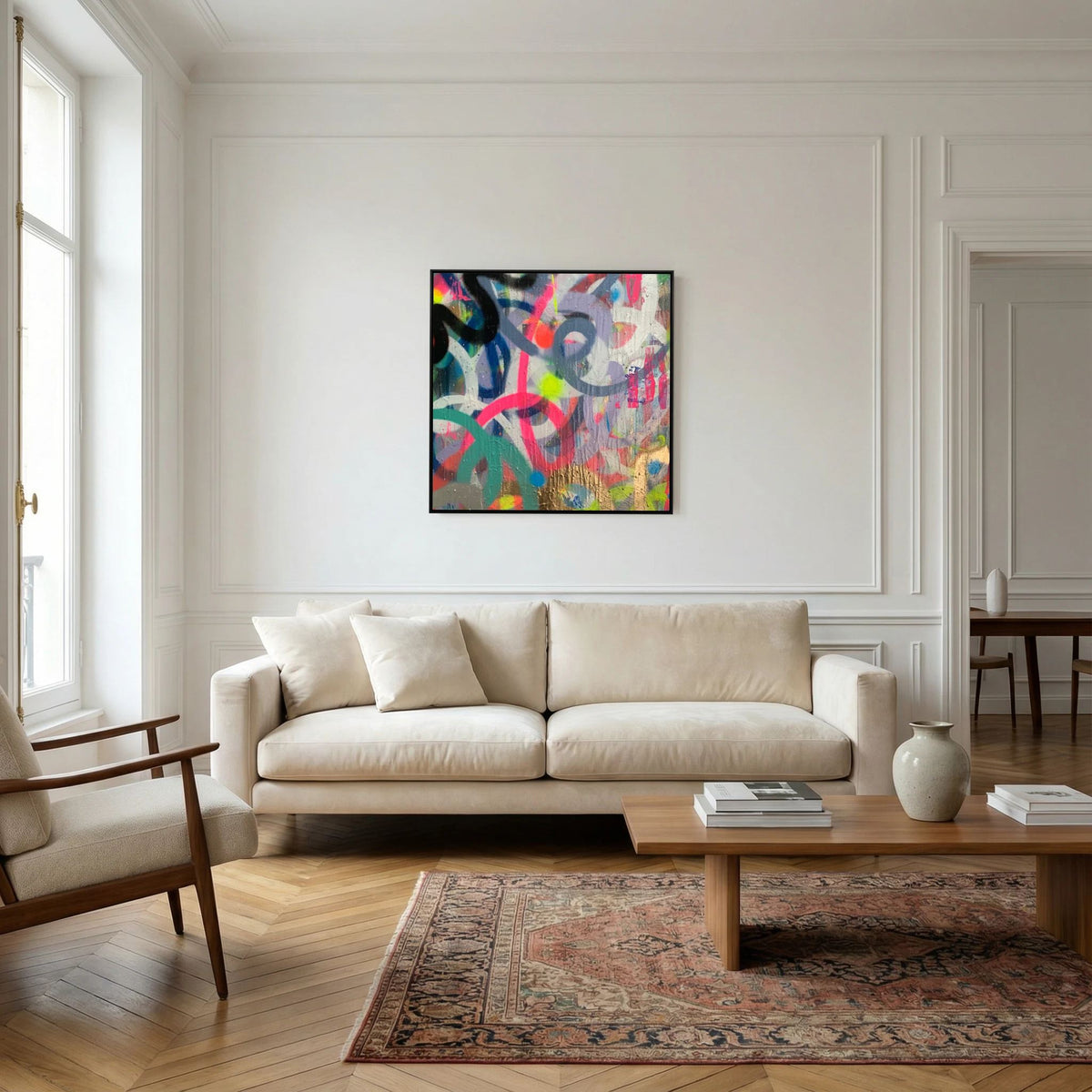 NEON FEEDBACK PRINT ON CANVAS  