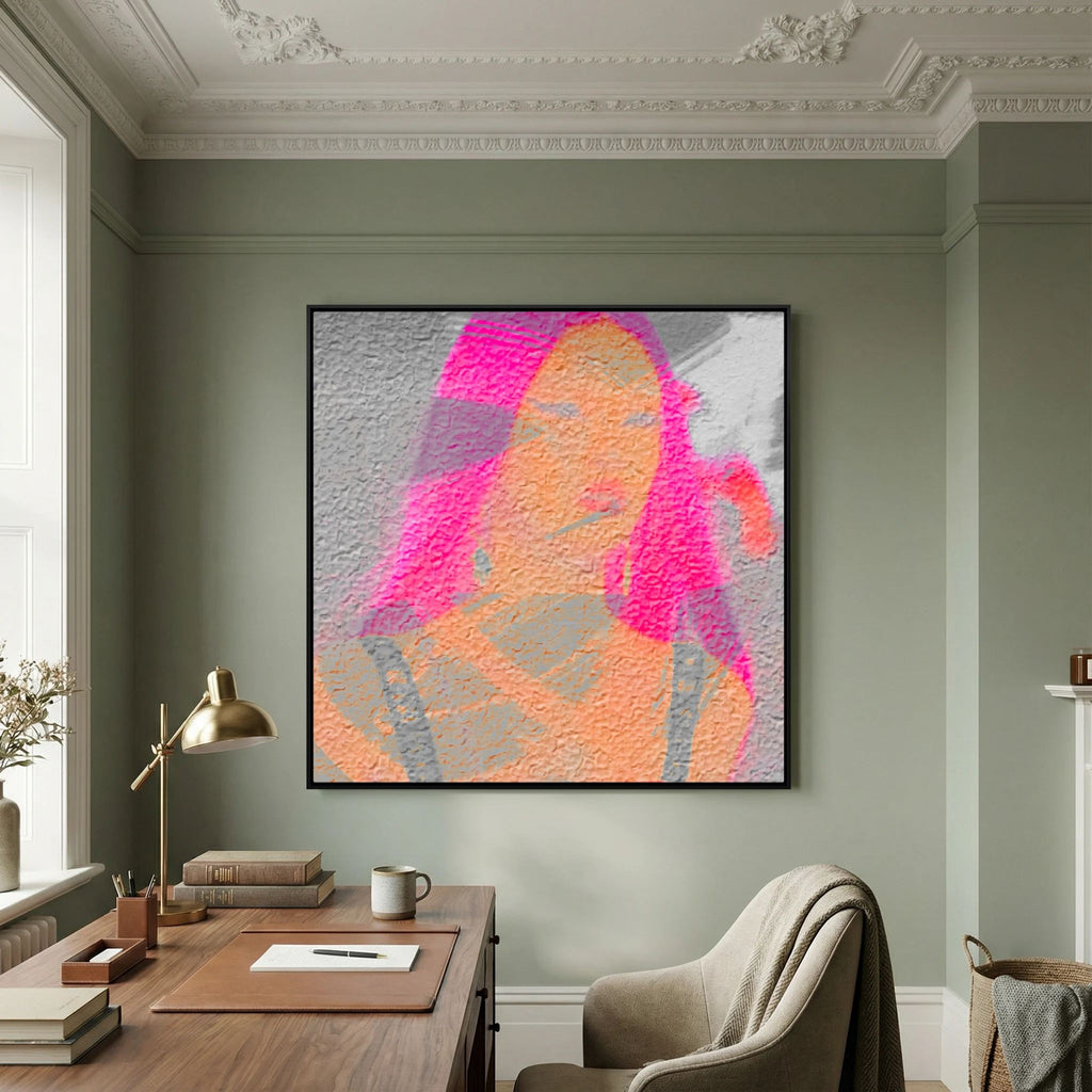 Santa Monica Fuchsia Print on Canvas