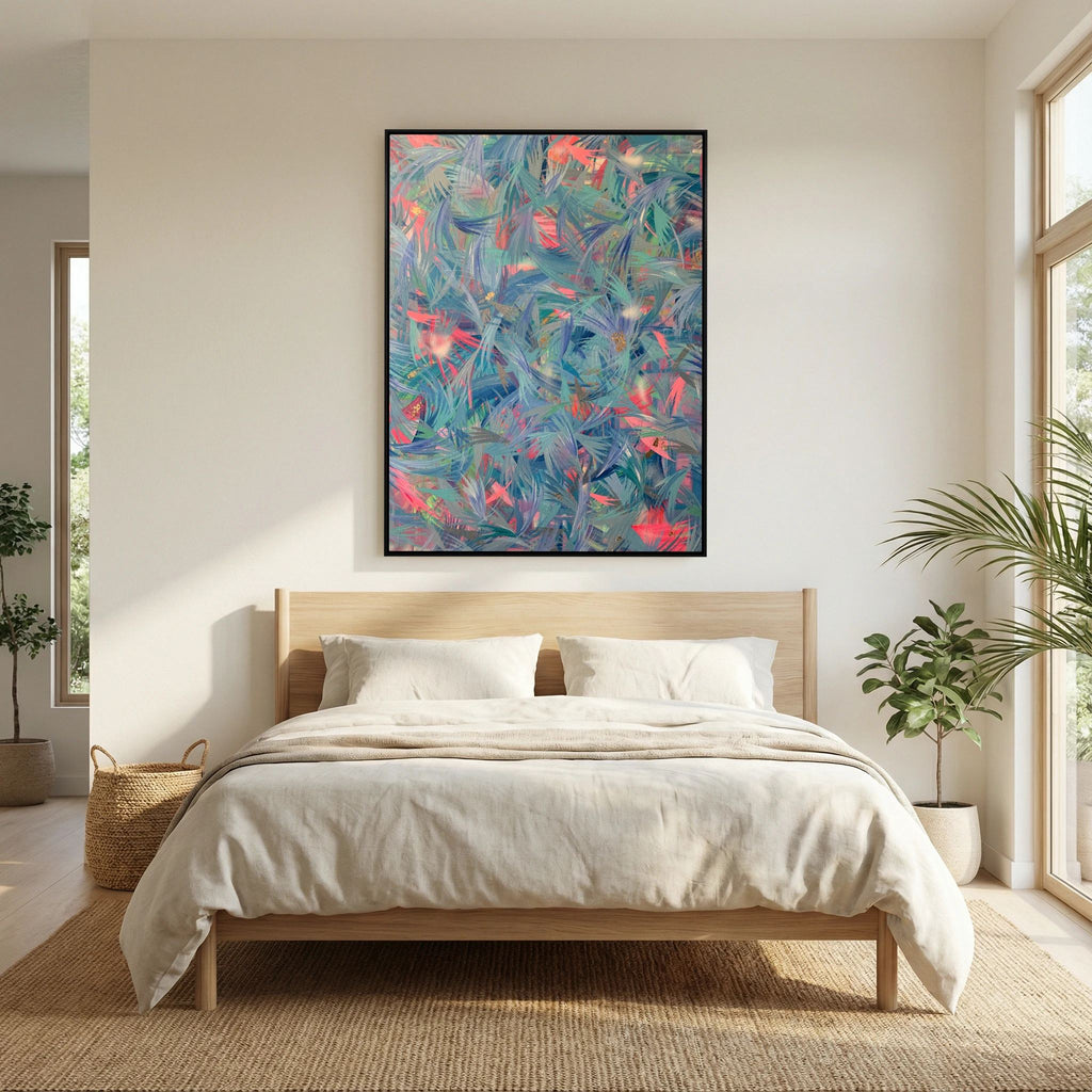 BLUE FEATHERS (2021) CANVAS PRINT 