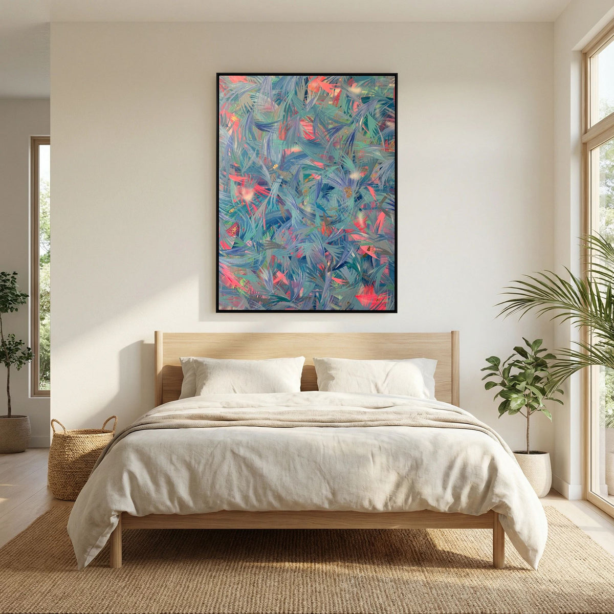 BLUE FEATHERS (2021) CANVAS PRINT 