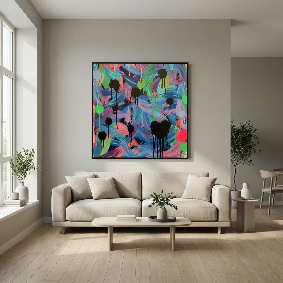 BLACK HEARTS CLUB (2020) PRINT ON CANVAS 