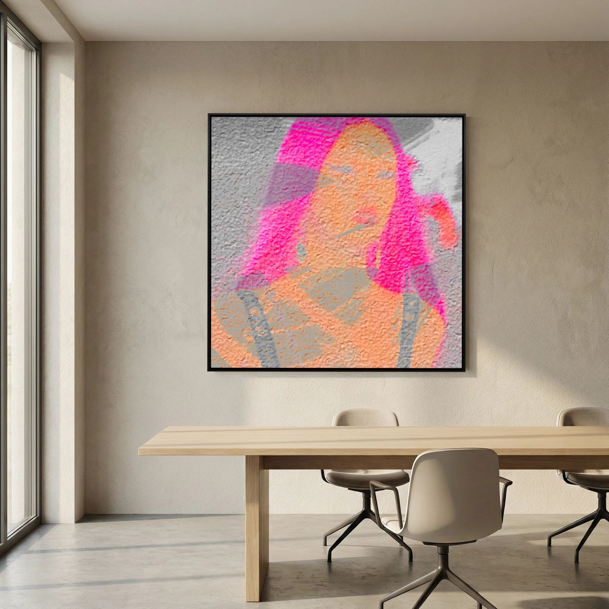 Santa Monica Fuchsia Print on Canvas