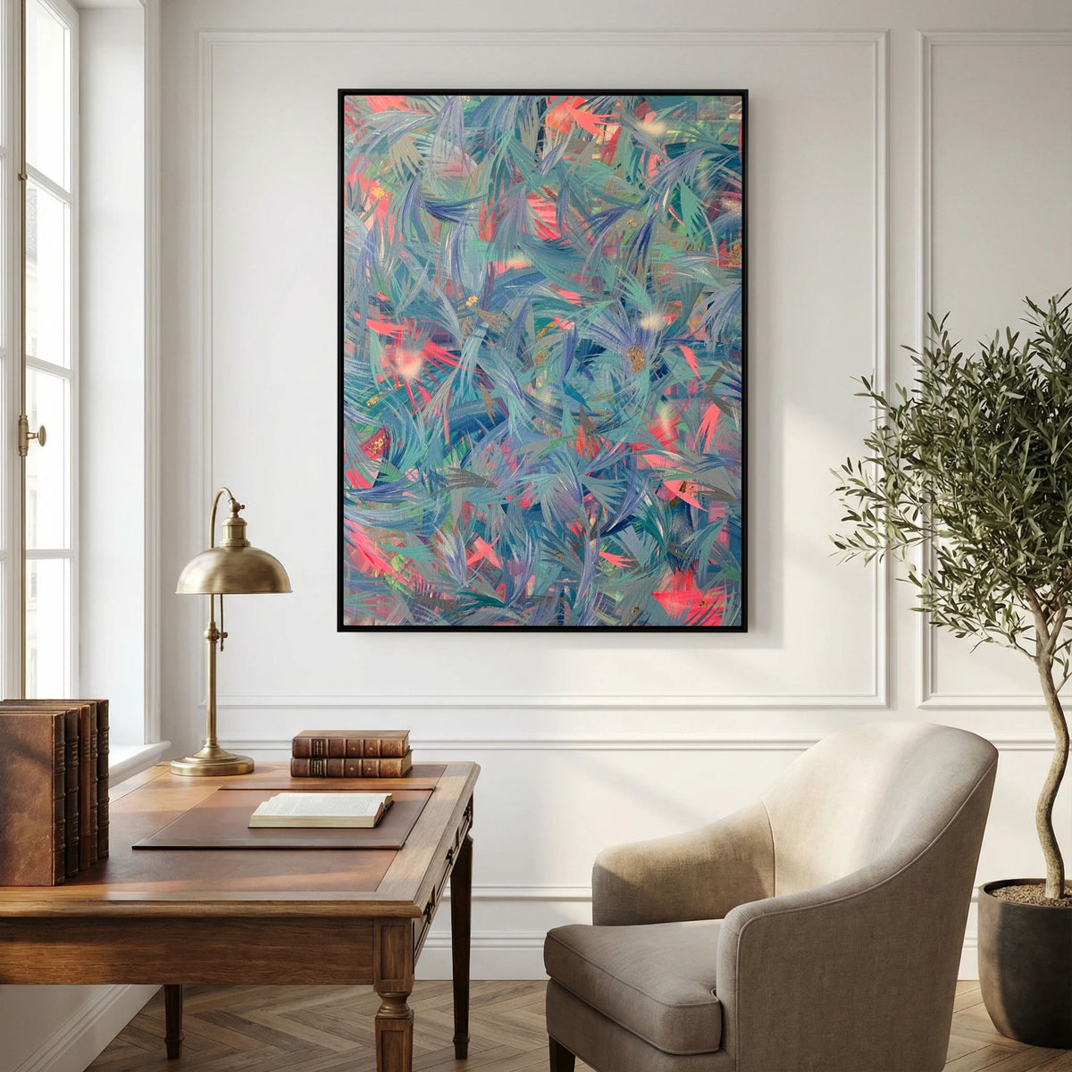 BLUE FEATHERS (2021) CANVAS PRINT 