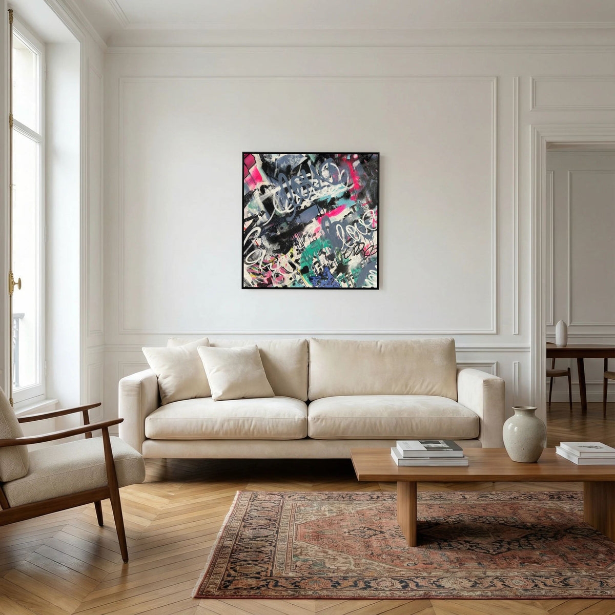 F**K I LOVE MY CAT PRINT ON CANVAS