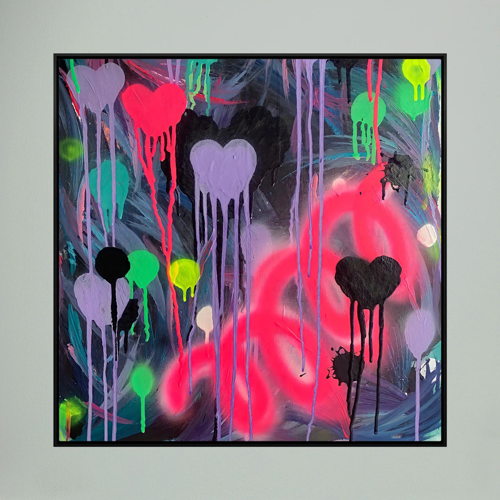 DRIPPING HEARTS (2021) CANVAS PRINT  