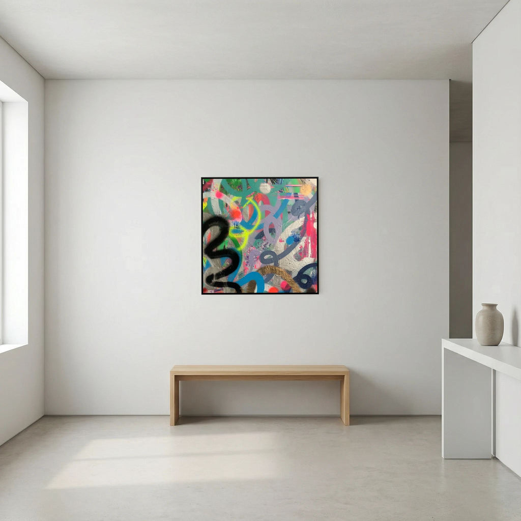 RIOT PRINT ON CANVAS  
