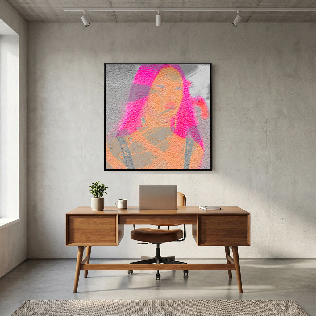 Santa Monica Fuchsia Print on Canvas