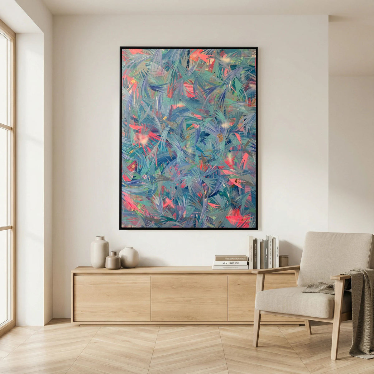 BLUE FEATHERS (2021) CANVAS PRINT 