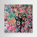 BLACK DAISY PRINT ON CANVAS  
