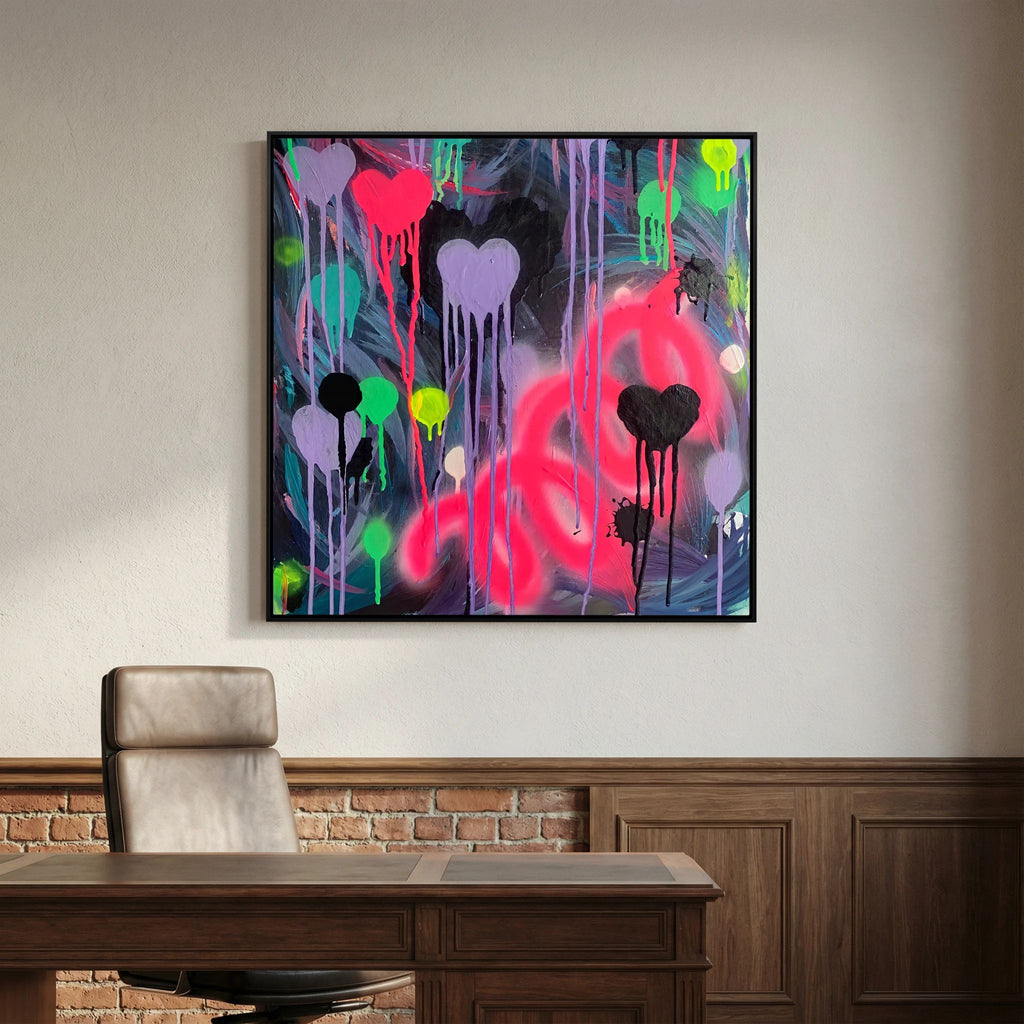 DRIPPING HEARTS (2021) CANVAS PRINT  