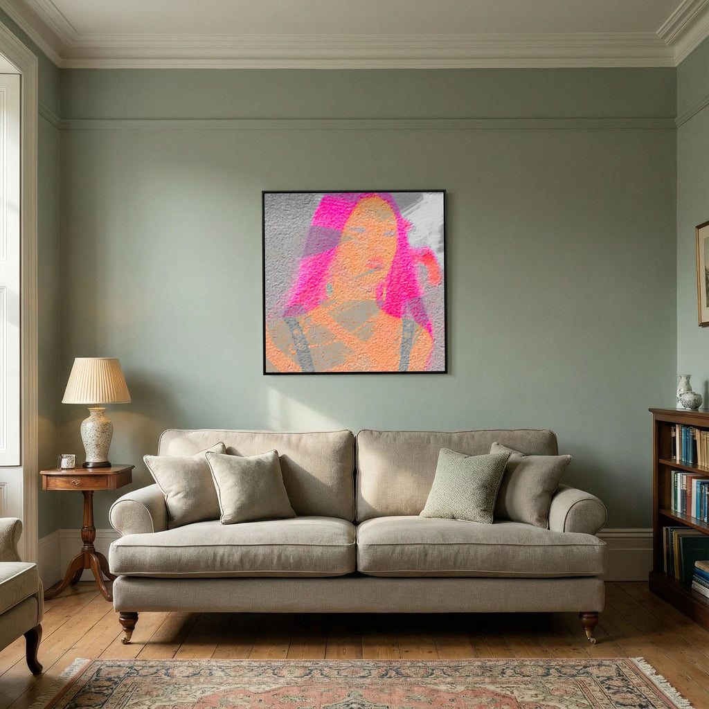 Santa Monica Fuchsia Print on Canvas
