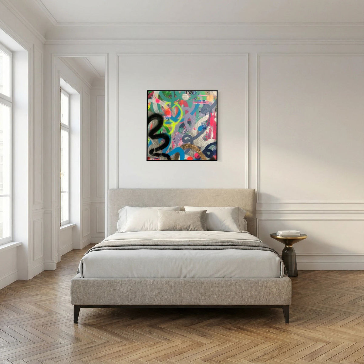 RIOT PRINT ON CANVAS  