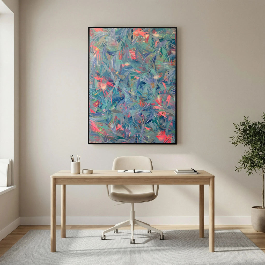 BLUE FEATHERS (2021) CANVAS PRINT 