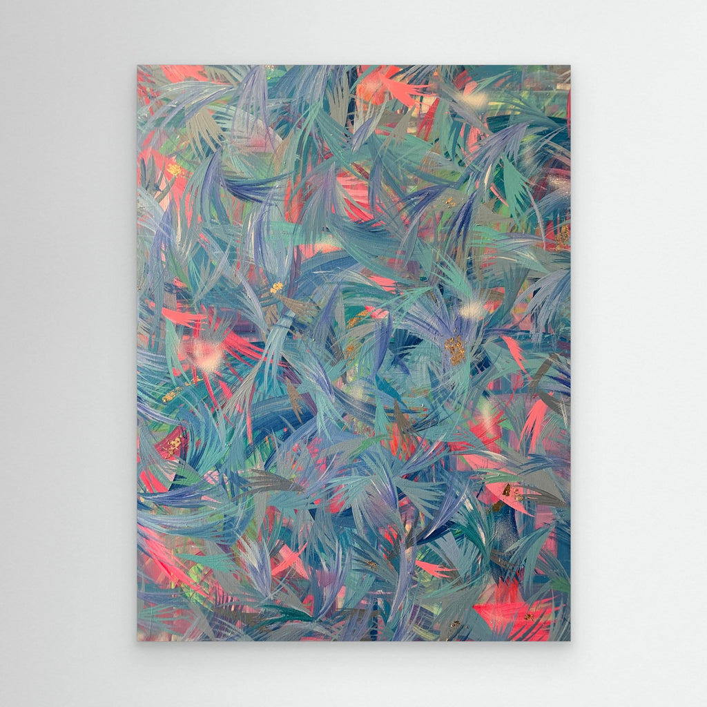 BLUE FEATHERS (2021) CANVAS PRINT 