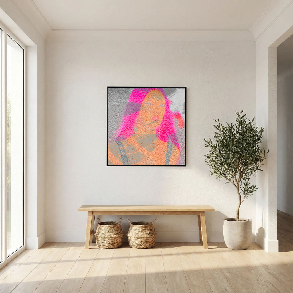 Santa Monica Fuchsia Print on Canvas