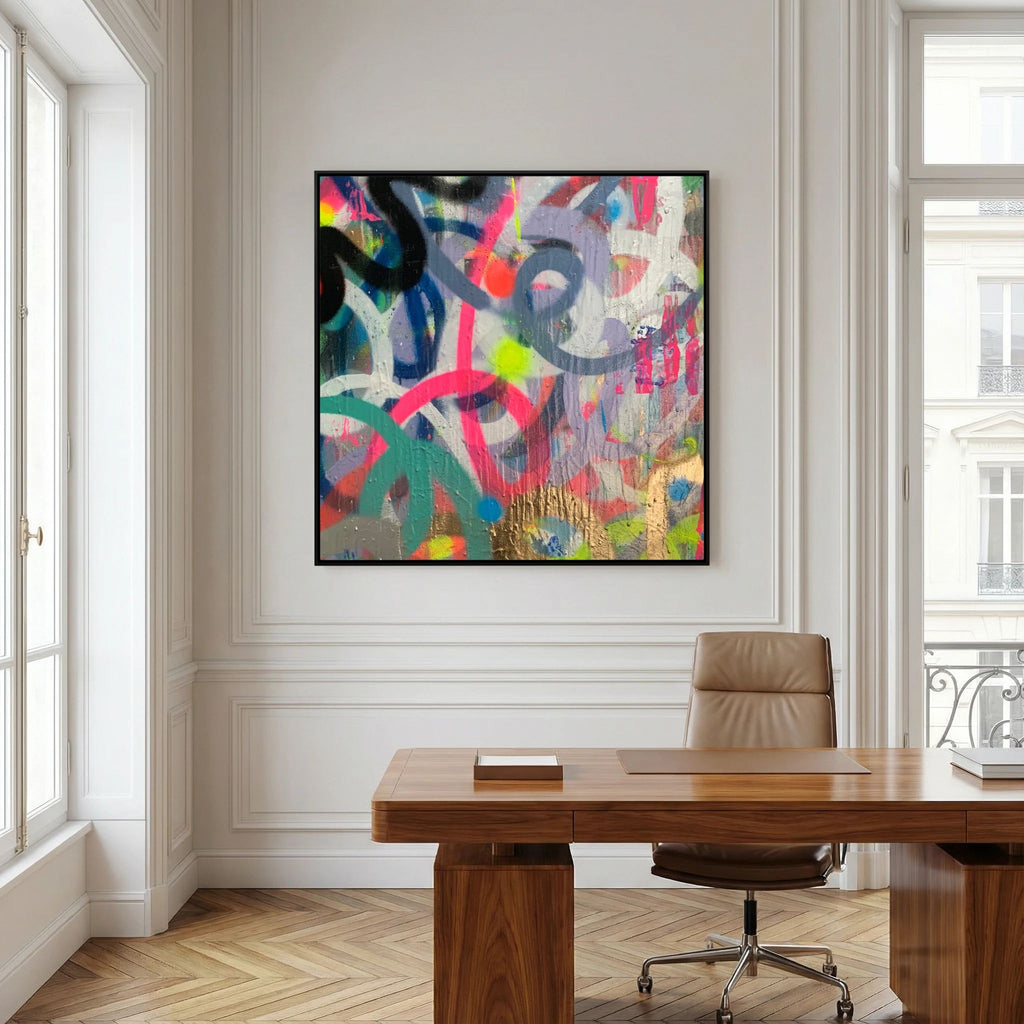NEON FEEDBACK PRINT ON CANVAS  